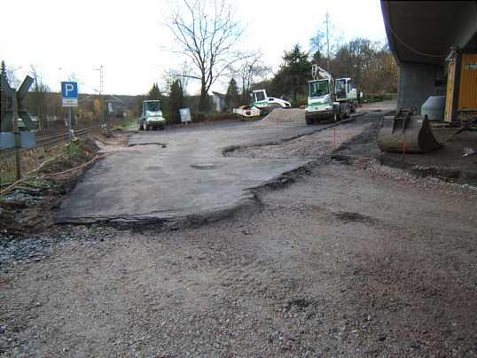 Bild: Da standen früher die Container.