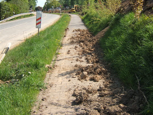 Bild: Dreck auf dem Fußgängerweg