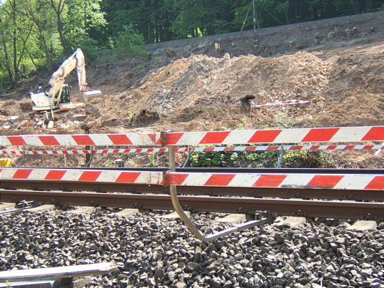 Bild: Dreck hinter den Bahngleisen