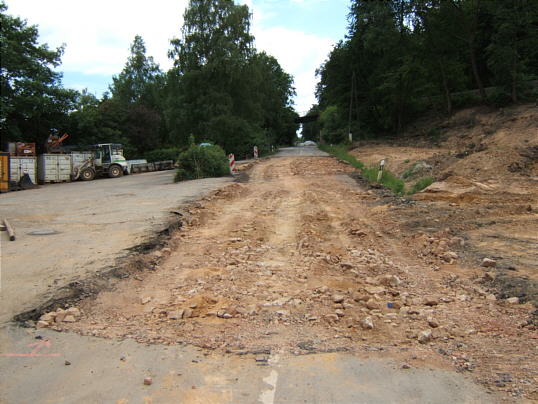 Bild: Die aufgebrochene Straße