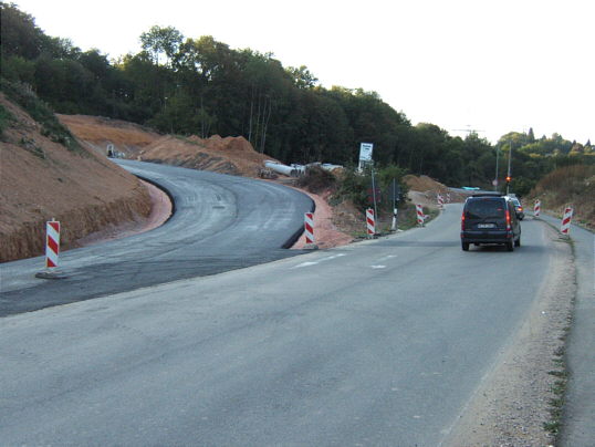 Bild: Die Behelfsstraßenzufahrt