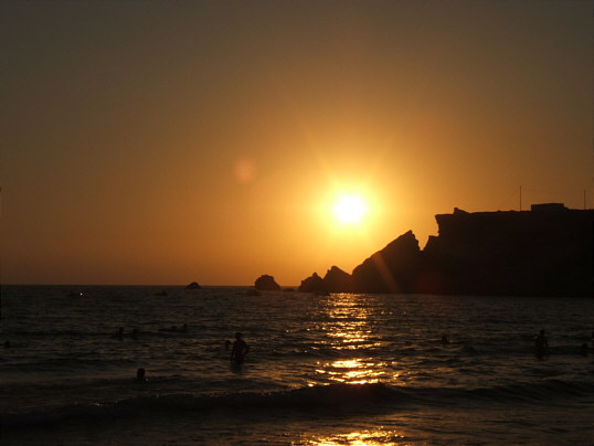 Bild: Sonnenuntergang an der Golden Bay