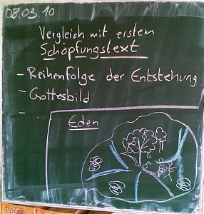 Tafelbild 8.3.2010 I Ein Tafelbild