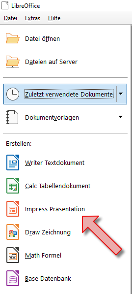LibreOffice Seitenleiste