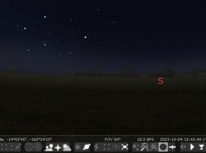Stellarium – installiert (Version 0.17)